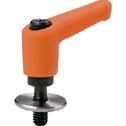 Miniature Plastic Clamp Levers - Plain Washer Integrated Type